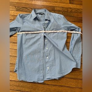 Jcrew women sequin blue stripe button down 6